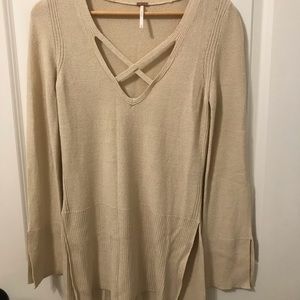 Free people nude sweater tunic